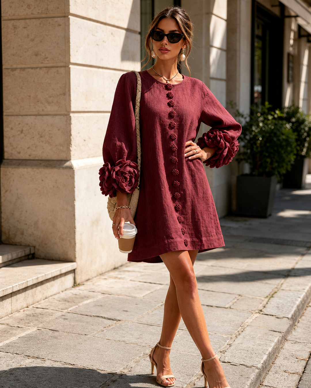 Lauren | ELEGANT FLORAL MIDI DRESS
