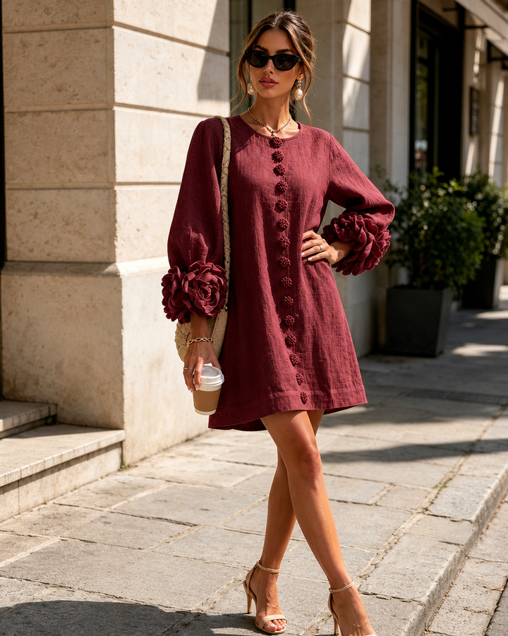 Lauren | ELEGANT FLORAL MIDI DRESS