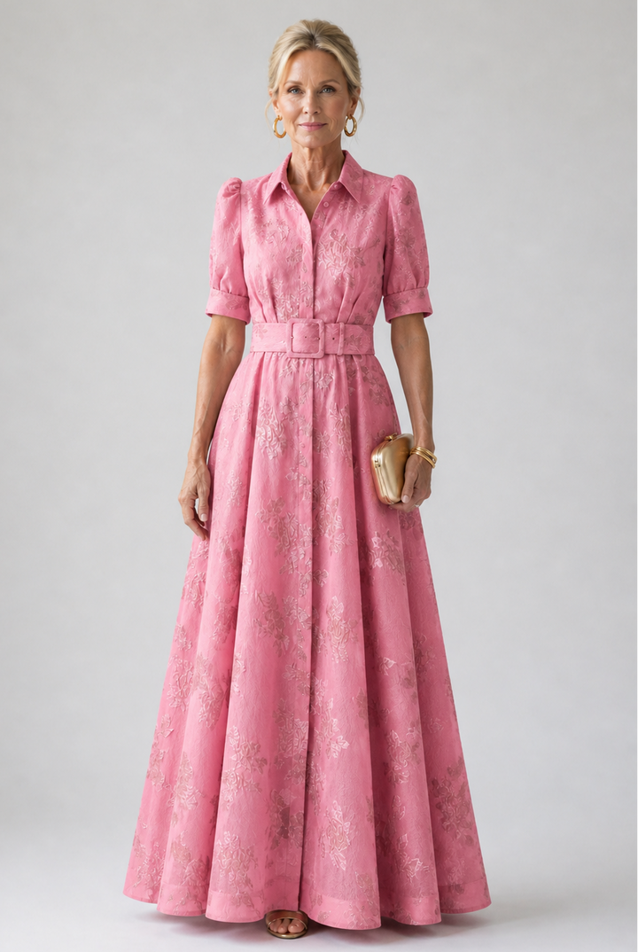 Lisa | Belted Floral Maxi Dress
