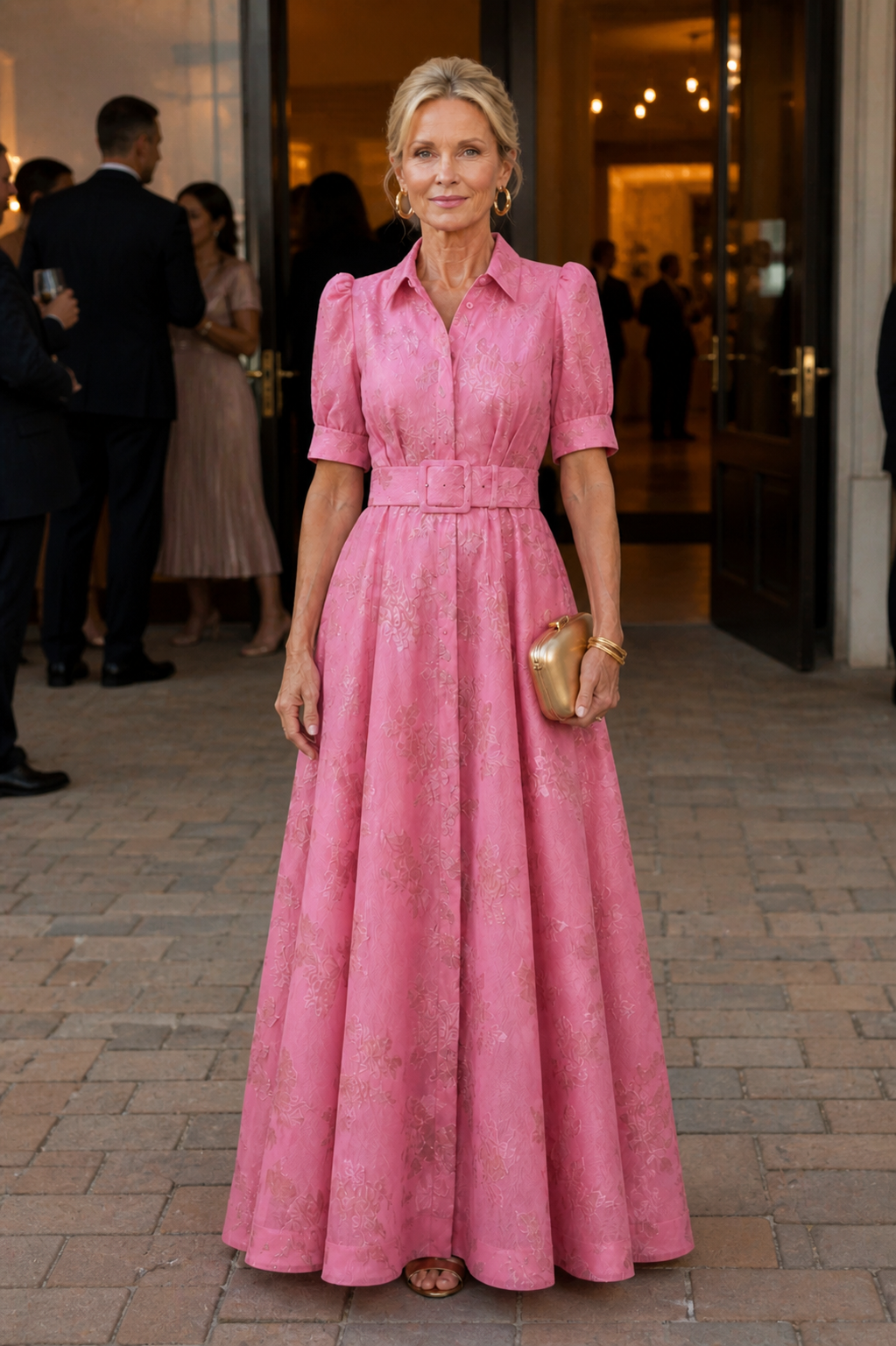 Lisa | Belted Floral Maxi Dress