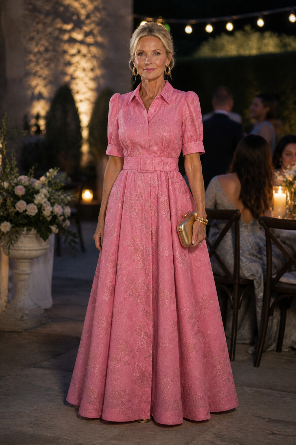 Lisa | Belted Floral Maxi Dress