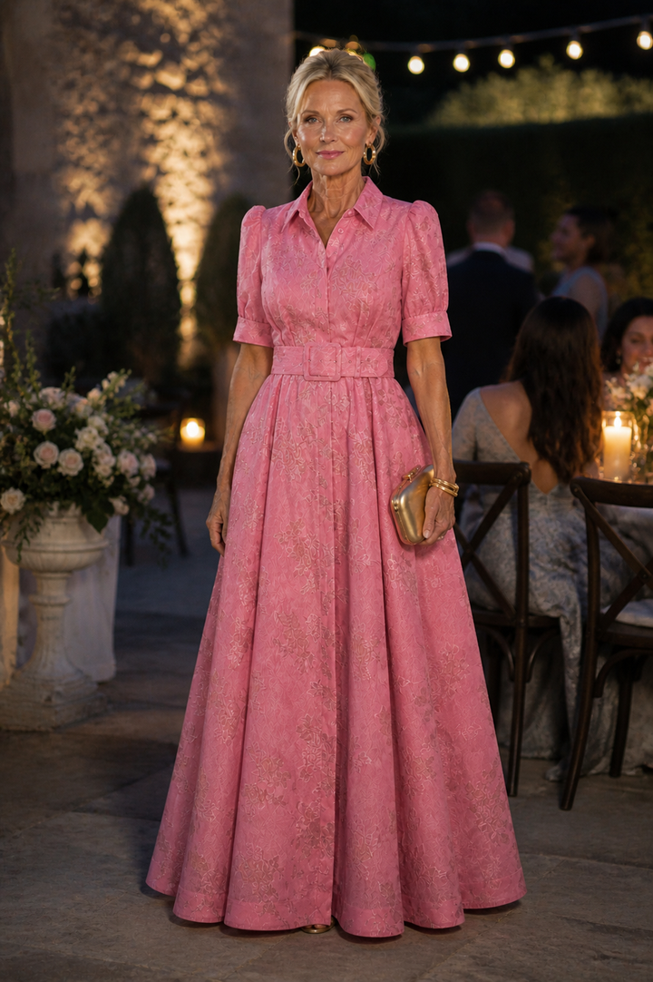 Lisa | Belted Floral Maxi Dress