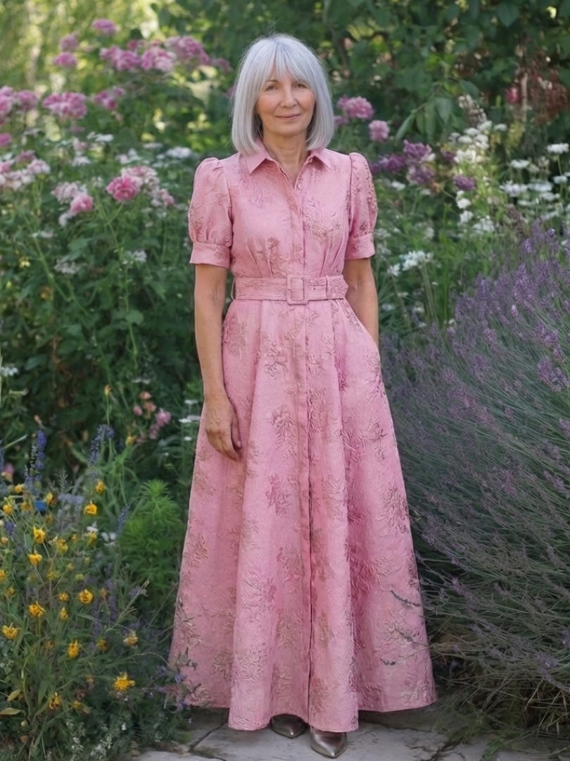 Lisa | Belted Floral Maxi Dress