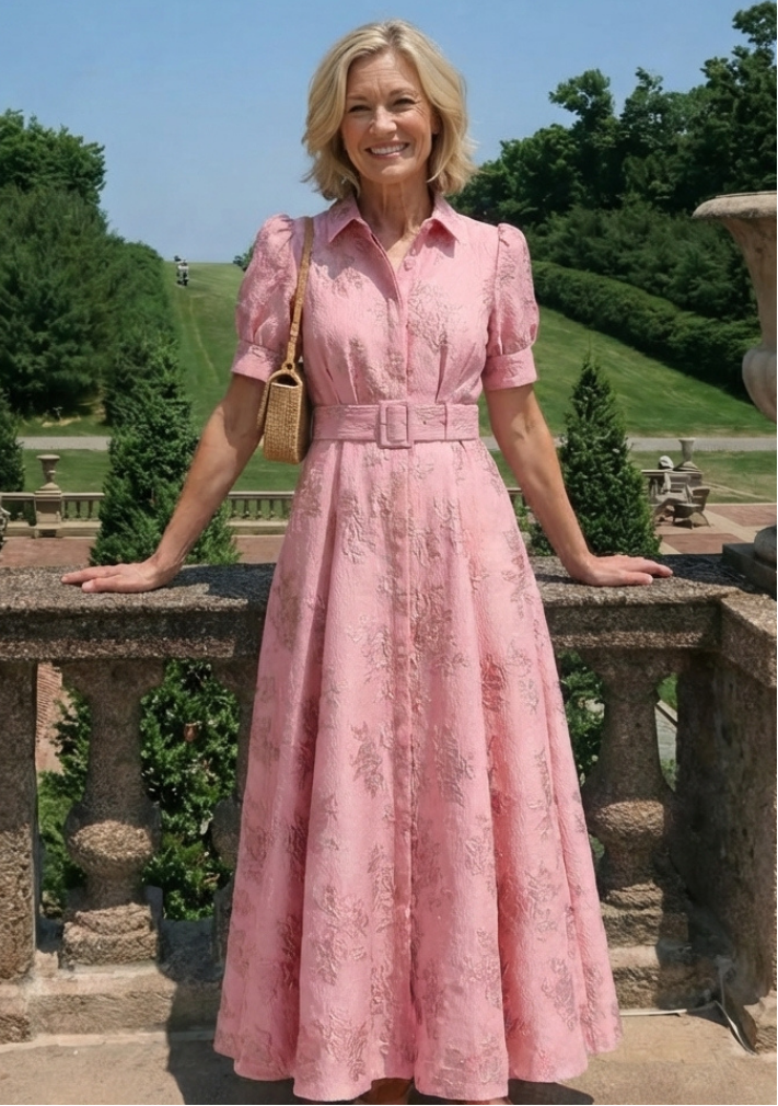Lisa | Belted Floral Maxi Dress
