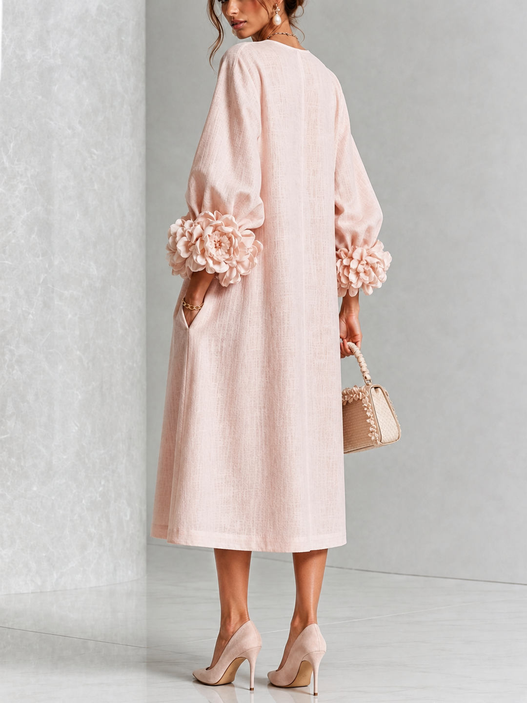 Lauren | ELEGANT FLORAL MIDI DRESS